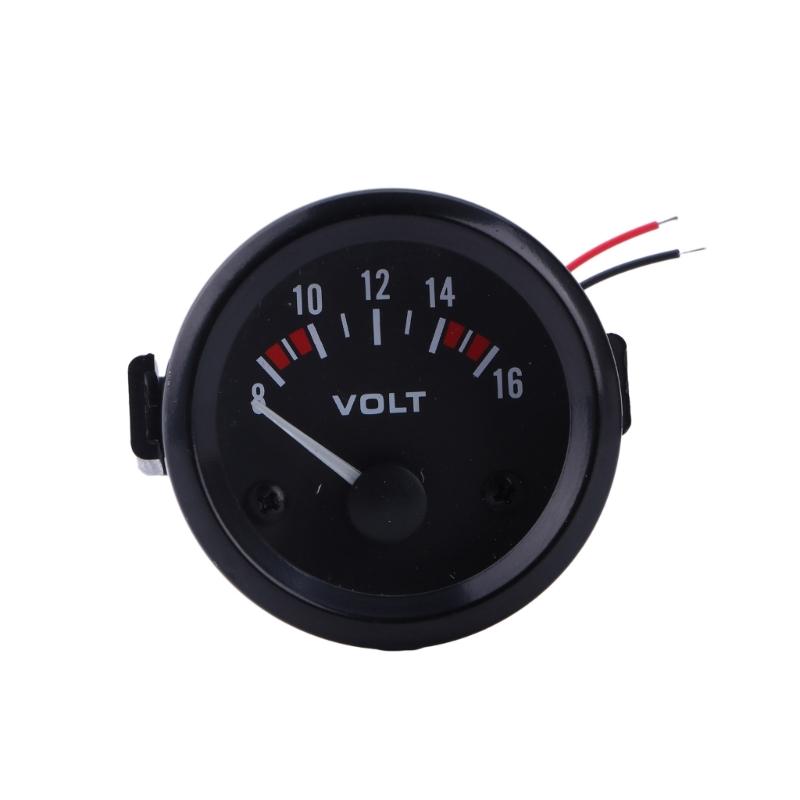 12V Car Universal Voltmeter, Voltage Gauges, Universal Voltage Meter,52mm/2inch Voltage Meter Gauges 8-16V