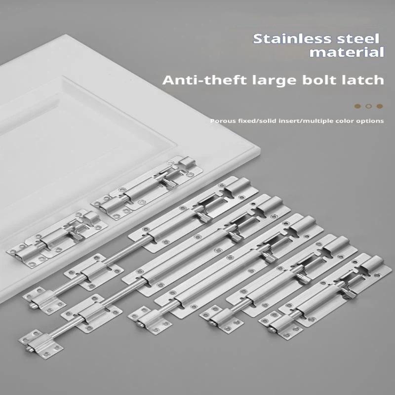 201/304 Edelstahl Tor Sicherheits-Türriegel Riegelverschluss Bolzen 3/4/5/6/8/10/12 Zoll Türriegel Beschläge Für Heimwerker