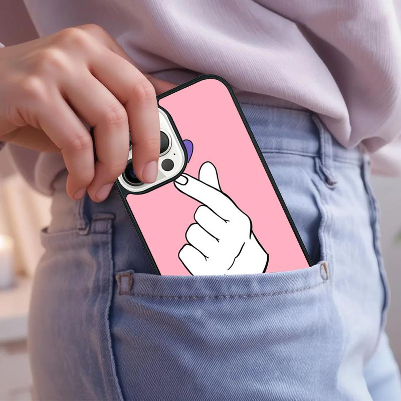 Cute Korean Font Saranghae I love you Phone Case For iPhone 17 Air 15 16e 14 13 Pro Max Coque 12 11 Pro Max PLUS cover