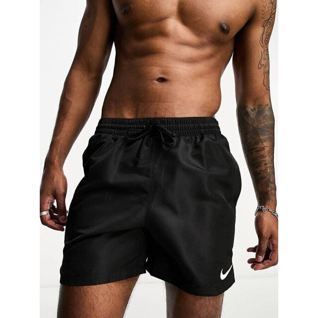 

Nike Swimming Icon Volley 5 inch taped satin swim shorts in black