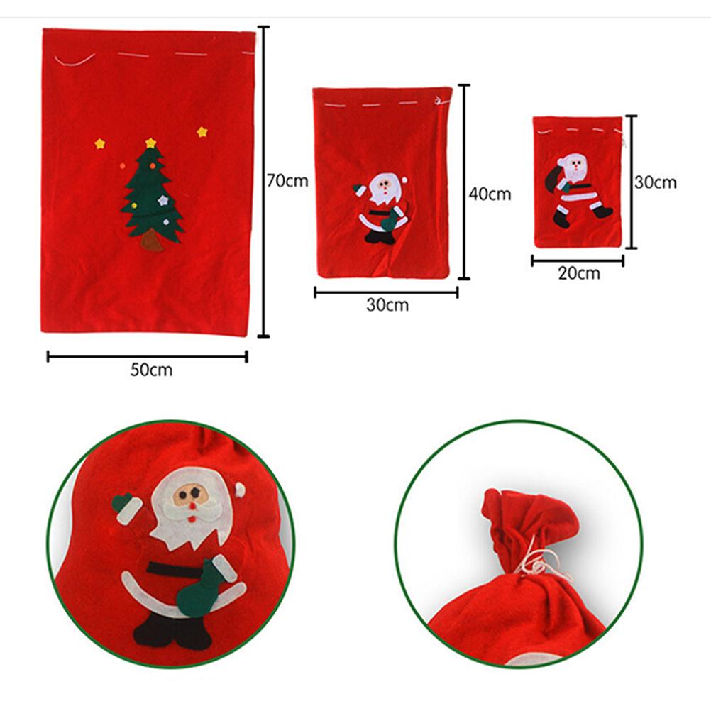 Christmas Gift Bag Large Size Nonwoven Fabric Candy Gifts Bag Santa Gift Bags for Holiday Decor Family Celebration