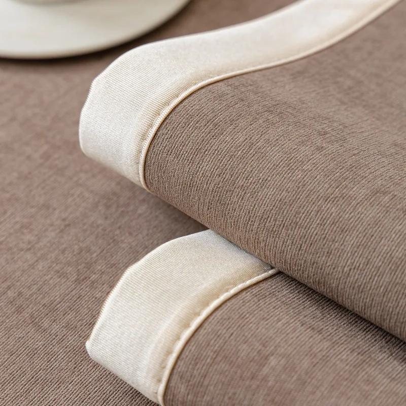 New Chenille Sofa Towel Anti-slip Solid Color Household Sofa Dust Cover Solid Letter Embroidered Decor Sofa Cover Backrest Towel