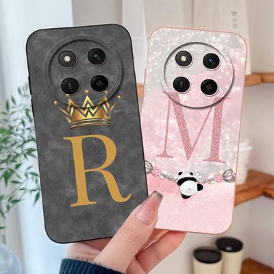 Phone Case For Honor X9C Smart X7C Cute Panda Letters Soft Liquid Silicone Cover For Honor X 7C X 9C Smart Anti Slip Shell Capa