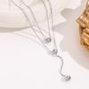 Elegant 18K Plated Titanium Steel Cross Necklace for Women - Light Luxury Clavicle Chain That Resists Fading