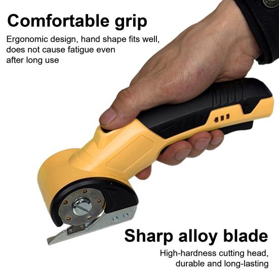 Cordless Cardboard Cutter Electric Fabric Shears High-Speed Motor Lightweight Design Rechargeable Rotary Cutter