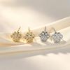 Cute Cat & Dog Paw Rhinestone Stud Earrings - Korean & Japanese Style Cartoon Mini Design