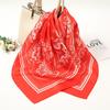 Summer new cashew flower versatile small square scarf simulation silk women's decorative scarf sunscreen multi-purpose silk scarf