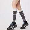Autumn/Winter Women's Knee And Calf Mid Length Socks Retro Colorful Horizontal Stripes Leg College Style Pure Cotton Stockings