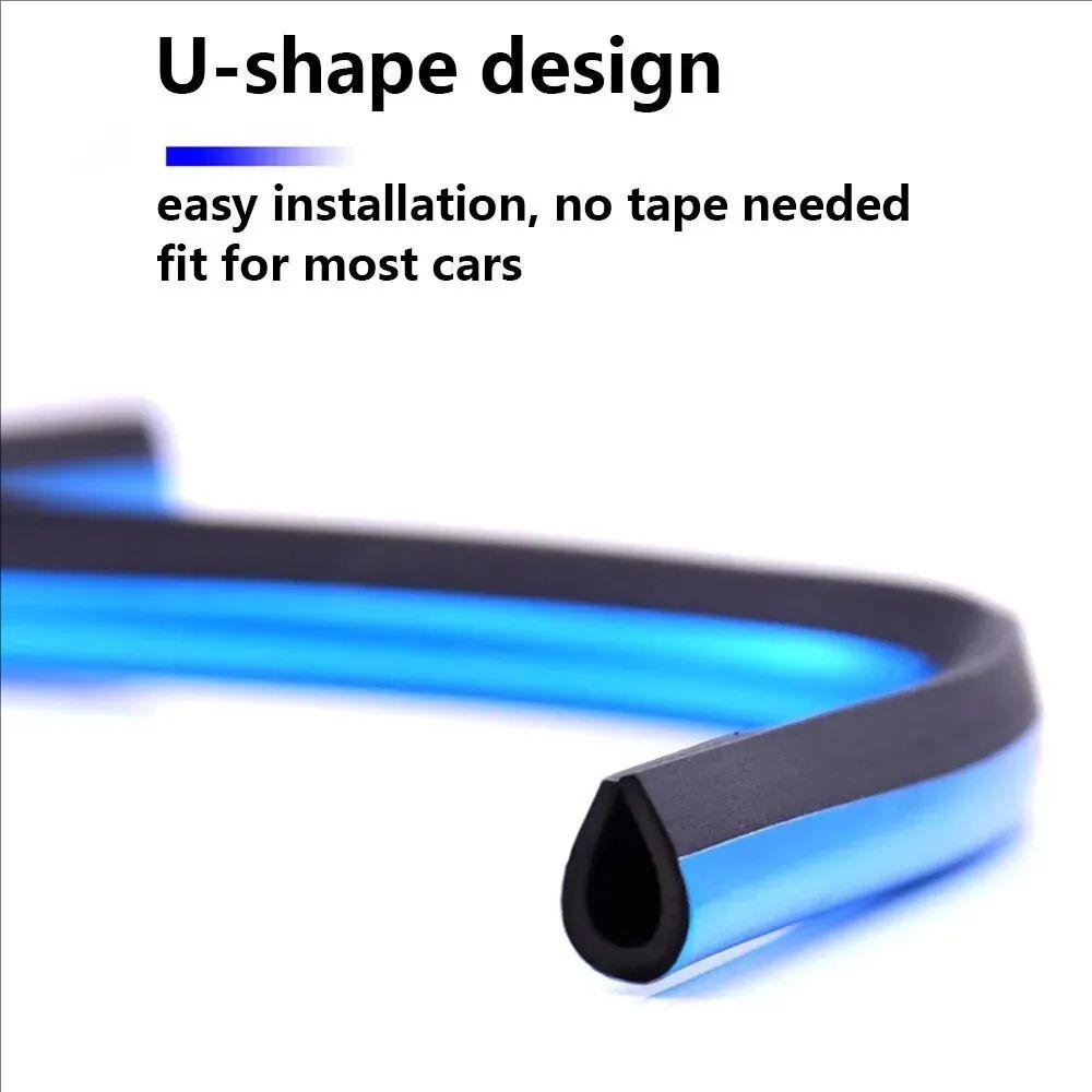 10 PCS Car Air Conditioner Outlet Decorative Soft Strip Accessories Auto Interior Grille Decorative Strip Universal U-shaped