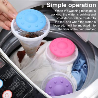 Floating Hair Filter Mesh Washing Machine Reusable Hair Catcher Washer Lint Trap Bag Dog Cat Hair Remover