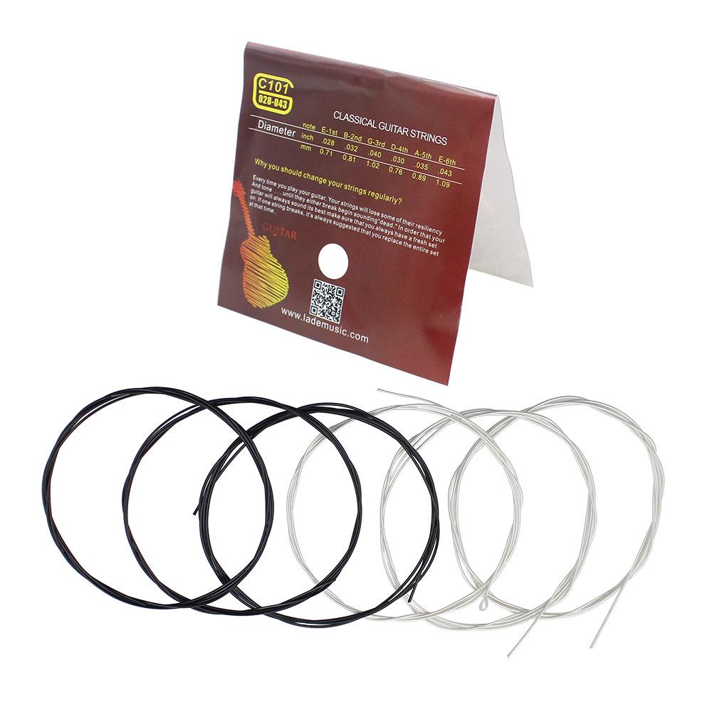 Genuine IRIN C101 Black Nylon Classical Guitar String Set (6 Strings)