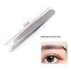 Stainless Steel Slanted Flat Head Eyebrow Tweezers for Multi-functional Hair Removal