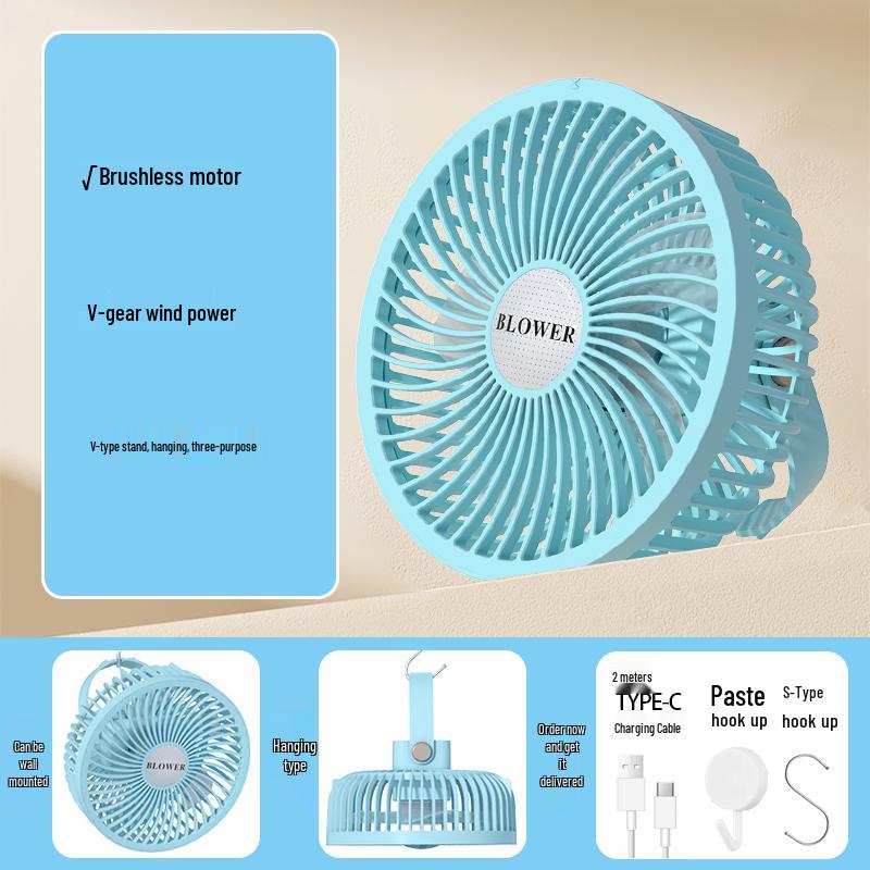 Wall-Mounted USB Fan for Home, Office, Dorm, or Bunk Bed