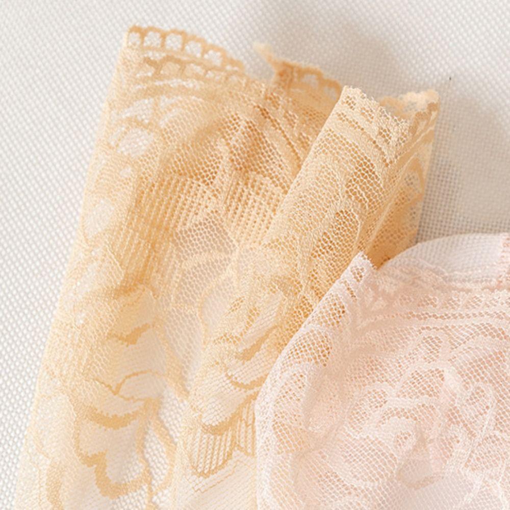 5Pairs Invisible Mesh Lace Socks Flower Tube Socks Women Sweet Transparent Tulle Socks  Summer
