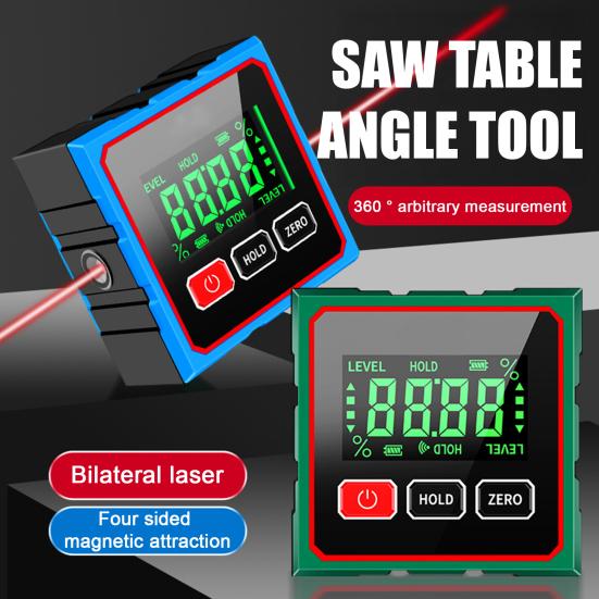 Magnetic Digital Angle Finder LCD Display Electronic Level Box Accurate Cube Inclinometer Table Saw Miter Protractor Woodworking Measuring Tool