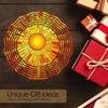 Stained Glass Sunburst Metal Mandala Wind Chime Outdoor Garden Decor for Patio Balcony Unique Gift Idea No Batteries Needed
