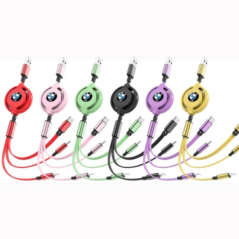 3 In 1 USB Fast Charging Cable Type Multi Charger Cable For BMW E34 E36 E60 E90 E46 E39 E70 F10 F20 F30 X6 X1 M3 M5 M6 F01 F02