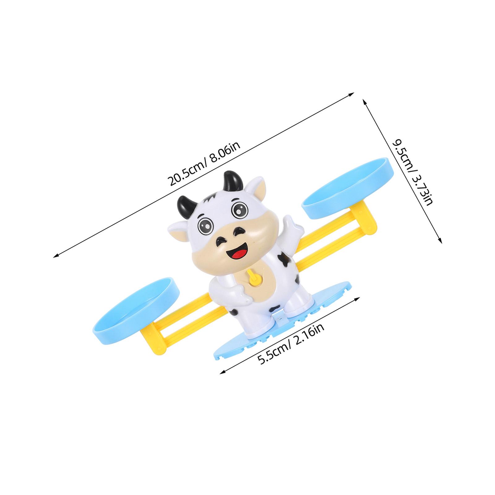 

1 Set Kids Cow Math Balance Counting Game Number Learning Stem Preschool Kindergarten Arithmetic Education Tool Montessori Math