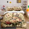Elegant Floral Design Set: Home Decoration Exquisite Three-Piece Bedding Set Gift For Kids And Adults