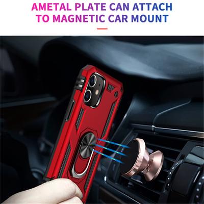 Finger Ring Stand Phone Cover Case for Iphone 13 12 Mini Pro Max 11 Xr XS X 6S 6 7 8 Plus Anti-fingerprint Hard Strong Armor Bag