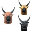 Halloween Cosplay Ox Head Mask with Horn Animal Cattle Full Head Mask for Halloween Masquerade Carnivals Cosplay Party