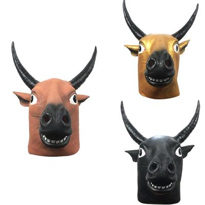Animal Ox Mask For Women Man Masquerade Cosplay Party, Halloween Full Head Cattle Mask Masquerade Mask Animal Mask