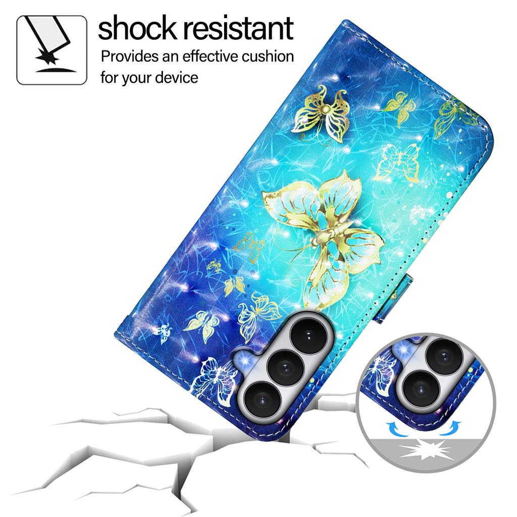 For Samsung Galaxy S26/S26 Pro Leather Case Pattern Printing Wallet Stand Mobile Cover with Strap