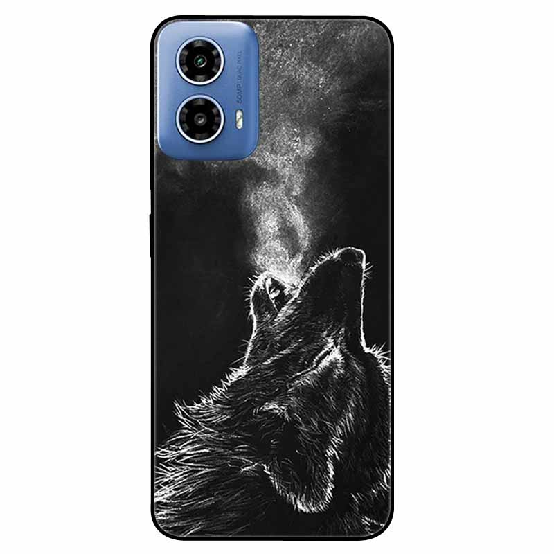 For Moto G34 5G Case G 24 Soft Silicone Fashion Animals TPU Bumper for Motorola Moto G24 G04 Painted Phone Covers Luxury Capa