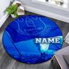 Custom Name,Everton FC pattern round rug,Carpet Rug for Living Room Bedroom Playroom ,Non-slip Floor Mat,Holiday Gifts and Birthday Gifts.