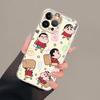 Cute Crayons Shinchans Case for iPhone 17 Pro Max Air 15 XR 13 Pro 14 Plus 12 Mini 11 16 XS Max 7 8 Soft Phone Cover