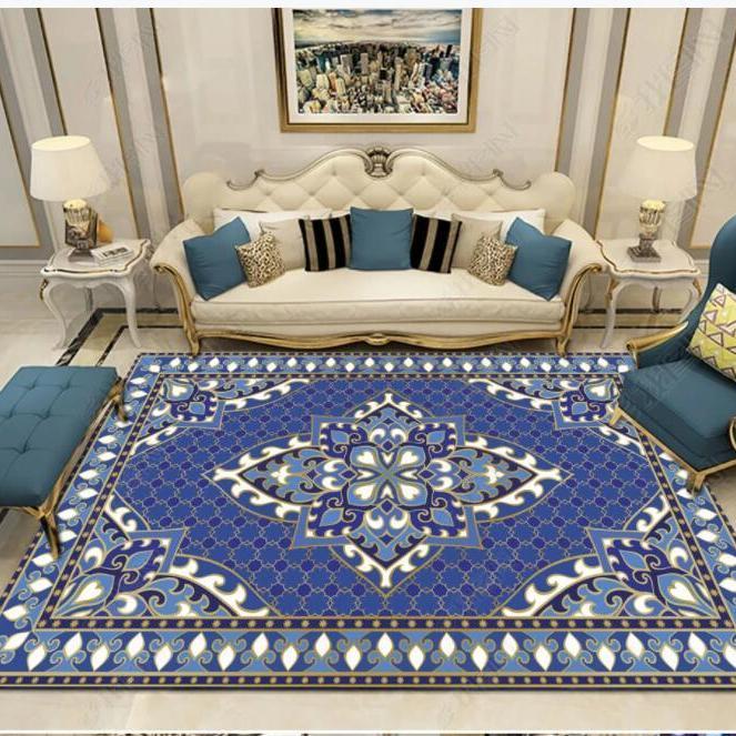 Living Room Table Carpet Coffee Floor Mat Chinese Style Study Bedroom Bedside Home Bathroom Decoration Nonslip Floor Mat