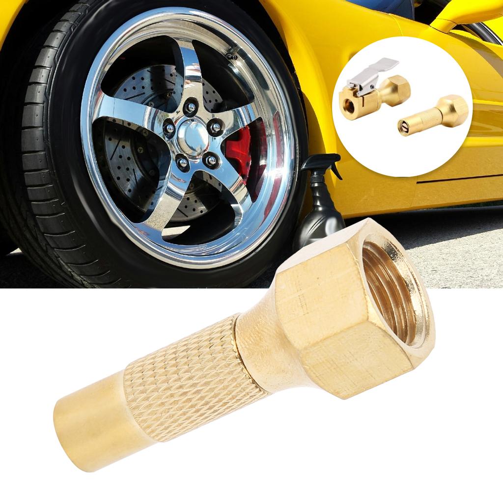 Twist On Air Chucks Portable Brass Tyre Inflation Valve 1 4in NPT Internal Thread for Car Bike Motorcycle