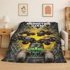 Cartoon Monster Truck Monster Jam Soft Flannel Throw Blanket,Warm Cozy Blanket for Bed,Couch,Sofa,Bedroom,Living Room,Travel
