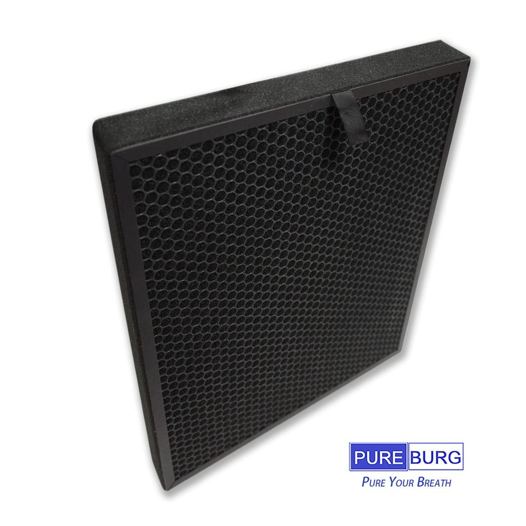 PUREBURG Replacement HEPA Filter Compatible with IRIS OHYAMA Air Purifier Models Dust Collection Activated Carbon Filter PMMS-DCHF PMMS-DCTF