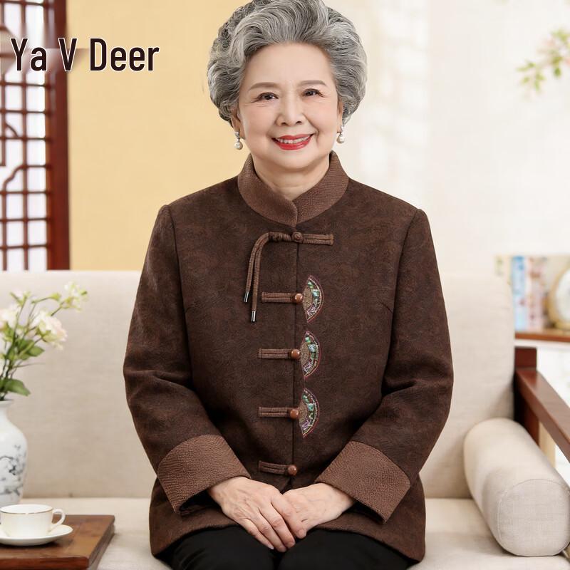 Yalu Elderly Women's Floral Print Jacket