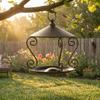 Hanging Bird Feeder Open with Tray Heavy-Duty for Garden