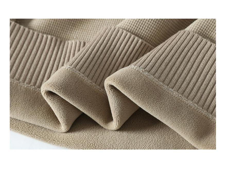 Men's Trendy Woolen Half-Zip Sweater with Velvet Lining - Warm Stand Collar Knitwear