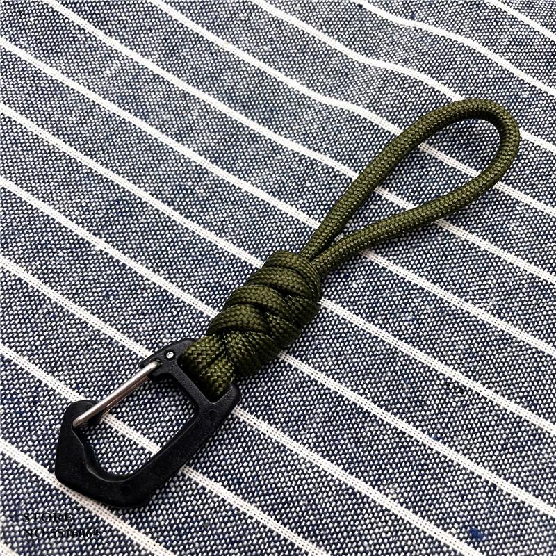 Outdoor Paracord Schlüsselanhänger Lanyard Geflochtenes Nylon Lanyard Hohe Festigkeit Fallschirmschnur Karabiner Handy Rucksack Schlüsselanhänger