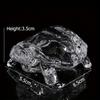 1PC Crystal Turtle Figurine Miniature Tortoise Statue, Chinese Lucky Ornament For Home Office Desk Decoration Accessories
