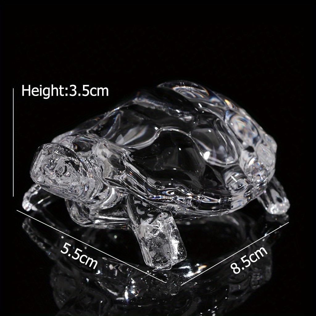1PC Crystal Turtle Figurine Miniature Tortoise Statue, Chinese Lucky Ornament For Home Office Desk Decoration Accessories