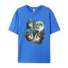 Funny Cat Three Cat Moon 3 Wolfs New Coming Man Tshirts Casual Tops Tees Cotton Fabric Birthday Luxury Designer T-Shirts