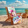 Fairy Tale Cute Cartoon Masha and the Bear Beach Towel, Outdoor Camping Beach Towel for Vacation Swimming, Outdoor Pool, Absorbent Bath Towel, H8