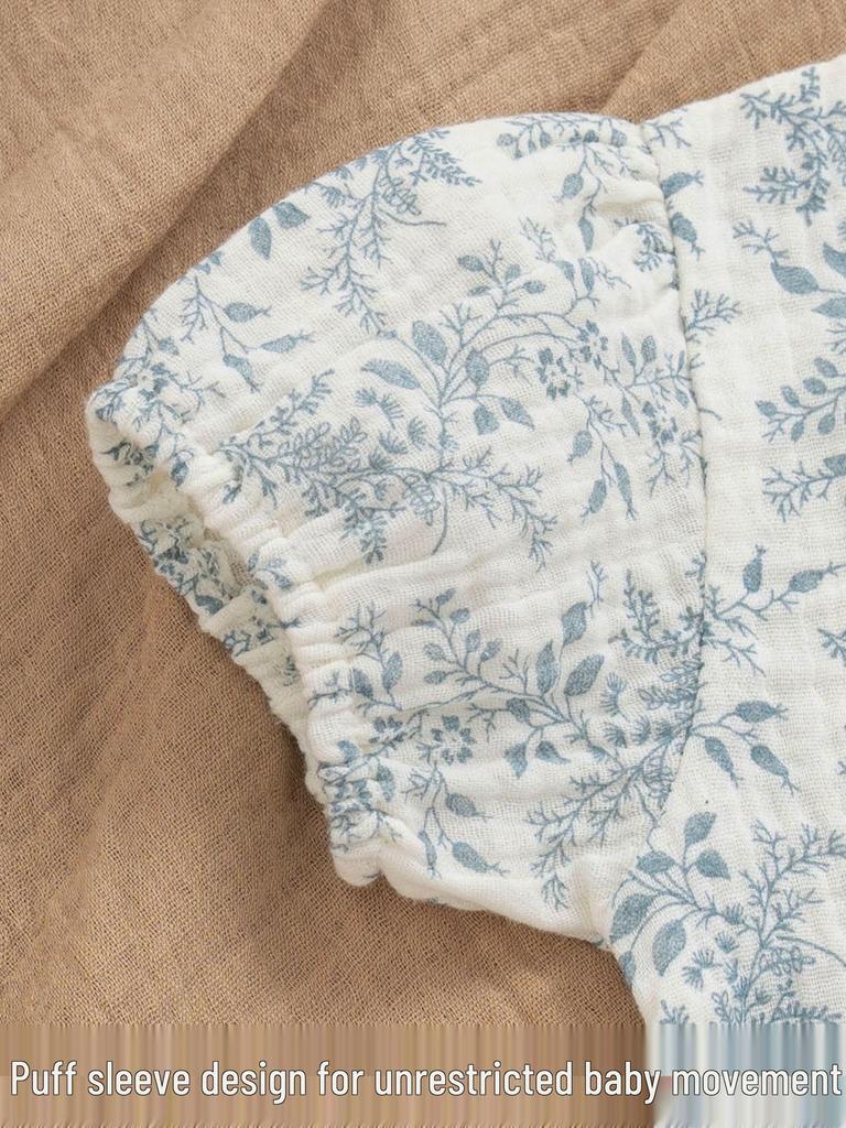 Entzückendes Sommer-Strampler-Set mit Blumenprint für Baby-Mädchen - 0 bis 12 Monate