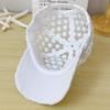 Elegant Lace-Trimmed Breathable Baseball Cap With Flower Embroidcery & Faux Pearls - Adjustable & Chic For Every Woman
