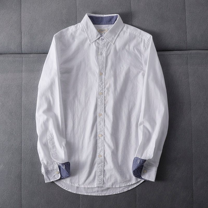 Three Pieces Per Person! Export-Grade Oxford Fabric Solid Color Business Casual Versatile Men's Long-Sleeve Shirt, Loose Fit, Trendy Men's Shirt