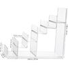 Cabilock Purse Stands for Display, 6-Tier Acrylic Clear Display Risers 7.8" Purse Perfume Organizer Stand Holder, Clear Tiered Multi Slot Vendor
