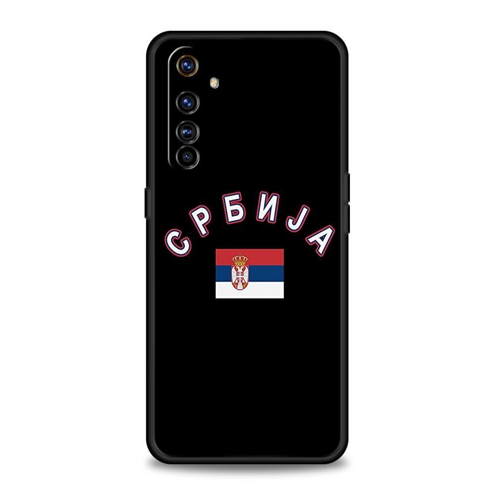 Serbia Flag For Realme 11 10 9 8 5G 7 6 GT2 Pro Plus C21 C11 C25 C35 Soft Silicone Cover For Realme GT Neo 2 3 3T Phone Case
