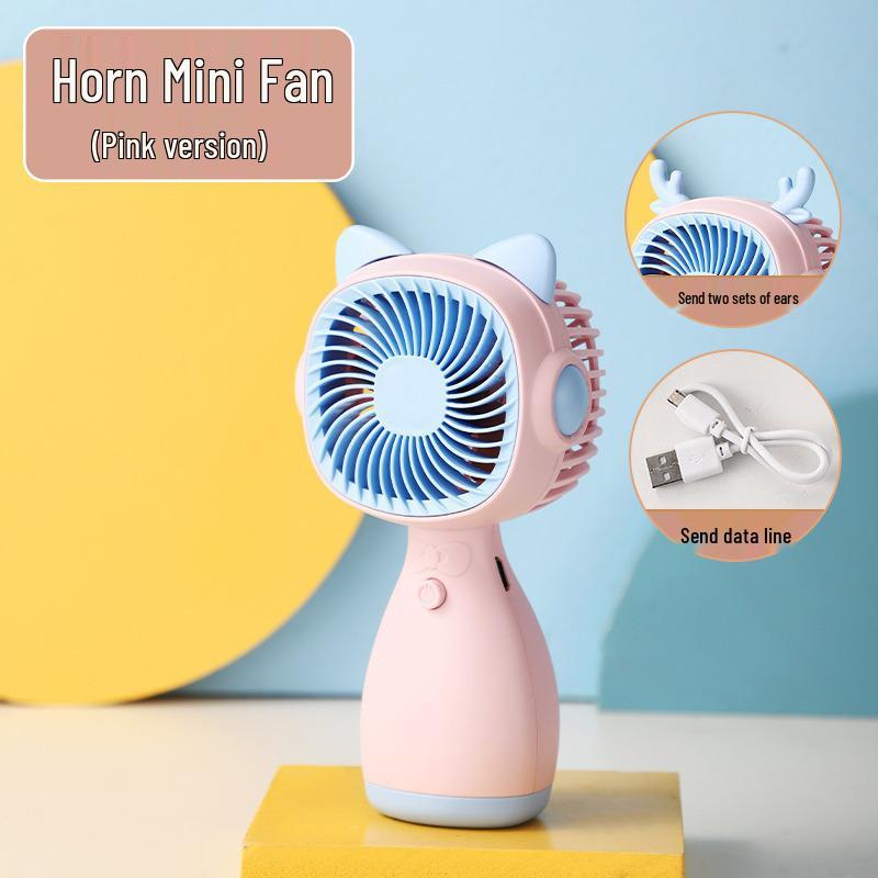 Rechargeable Mini USB Desk Fan: Portable, Strong Wind Handheld Electric Fan