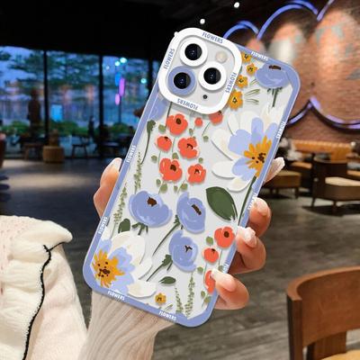 Θήκη τηλεφώνου Flower για iPhone 11 Θήκη iPhone 13 12 14 15 Pro Max 12 13 Mini XR XS X 7 8 15 Plus SE 2020 Πίσω κάλυμμα μαλακής σιλικόνης