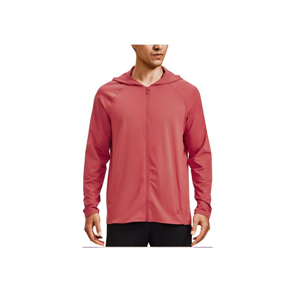 Under Armour Solid Color Zip-Up Hooded Sports Jacket Men Jackets Chakra-Red 1374495-638